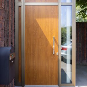 Aluminium voordeur houtlook project Goirle